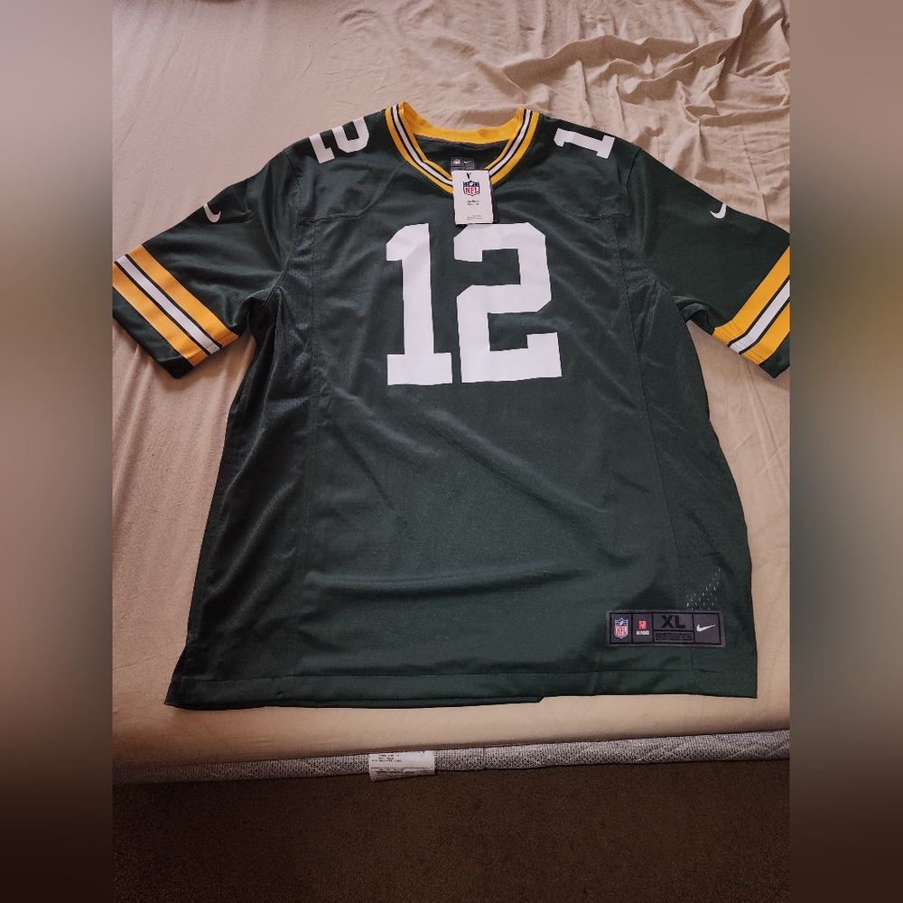 Nike NFL on field Aaron Rodgers Greenbay Packers jersey